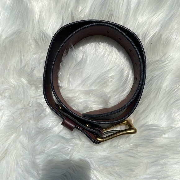 J. Peterman Company Brown Leather Belt - Picture 2 of 6